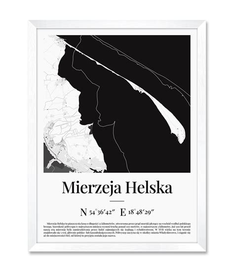 Obraz na ścianę morze mapa Mierzeja Helska Mierzei Helskiej Helu Hel