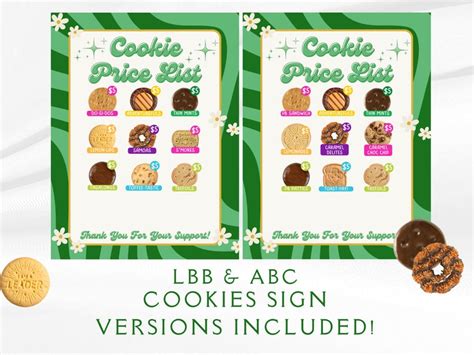 Editable Girl Scout Cookie Sign Lbb Abc Retro Cookie Etsy Uk