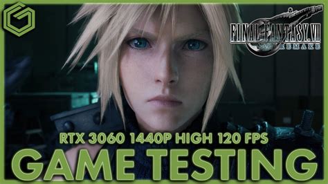 Final Fantasy Vii Remake Steam Rtx 3060 Ryzen 5600x Msi Afterburner Benchmark Youtube