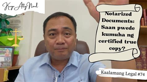 Notarized Documents Saan Pwede Kumuha Ng Certified True Copy