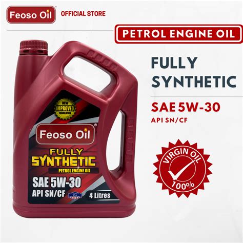 Feoso Oil Fully Synthetic Petrol Engine Oil Sae W Api Sn Cf L