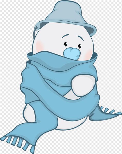 Boneco de neve dos desenhos animados ilustração de cachecol png