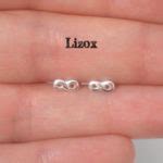 925 Sterling Silver Infinity Ear Studs Lizox