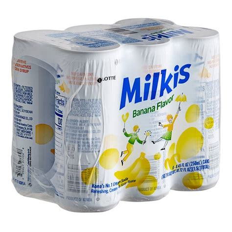 Milkis Banana Milk Soda 8.45 fl. oz. - 30/Case