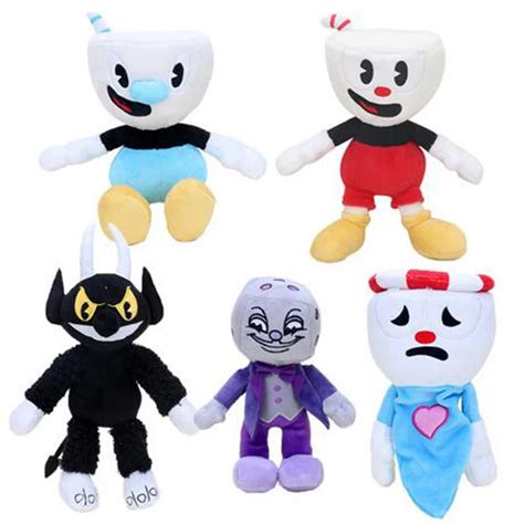 Adventure Game Cuphead Plush Toy Mugman Ms Chalice Ghost King Dice