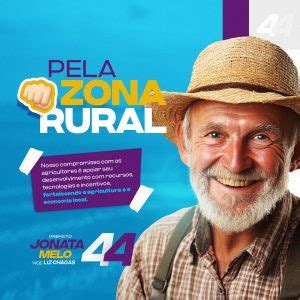 Política Prefeito Jonata Melo Pela Zona Rural Social Media PSD Editável