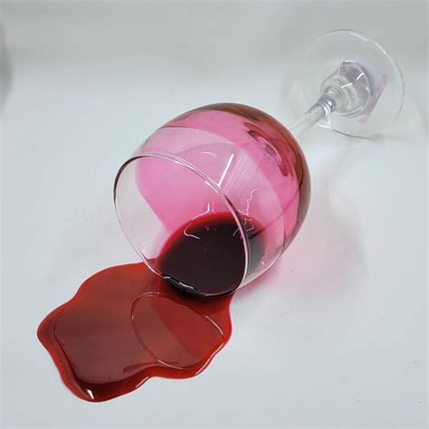 Fake Spilled Wine Glass Etsy