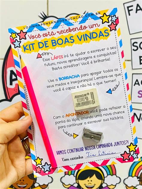 Cart O Kit De Boas Vindas Pensando Educa O Por Leticia