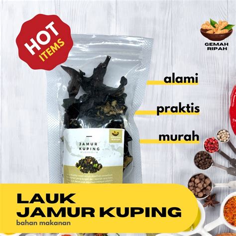 Jual Jamur Kuping Kering Grade A Super Jamur Hitam Kering Shopee