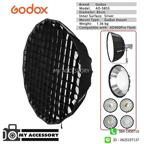 ซอฟบลอค Godox AD S85S Parabolic Softbox 85 cm With Grid Lazada co th