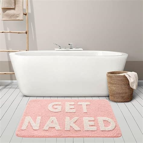 Boveu Get Naked Bath Mat Cute Bathroom Rugs Non Slip Water Absorbent