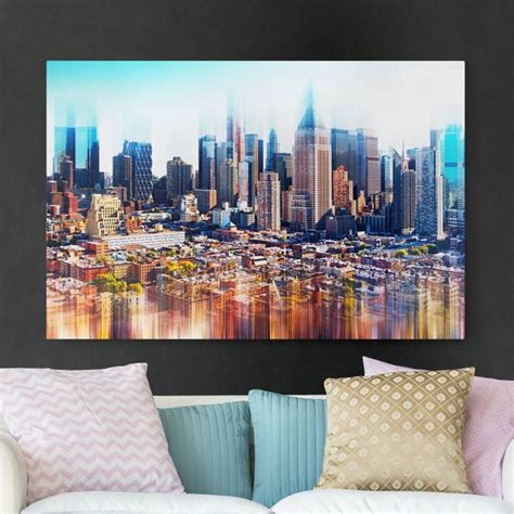 Stampa Su Tela Manhattan Skyline Urban Stretch Orizzontale Su