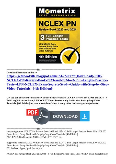 Download Pdf Nclex Pn Review Book 2023 And 2024 3 Full Length Practice Tests Lpn Nclex Exam