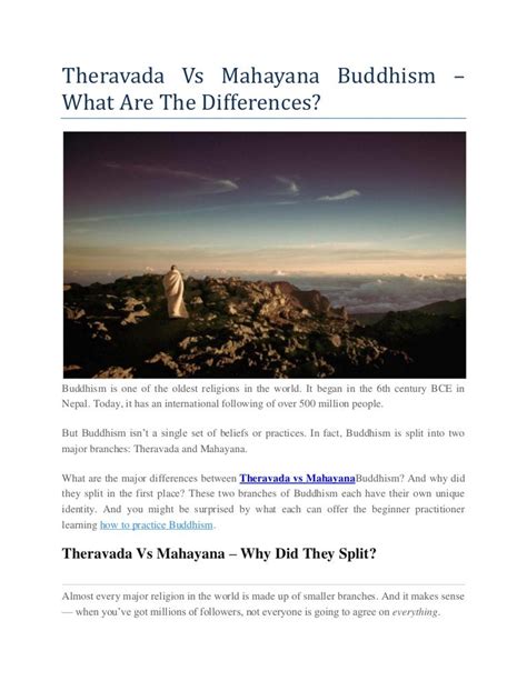 Theravada Vs Mahayana Buddhism – What Are The Differences?