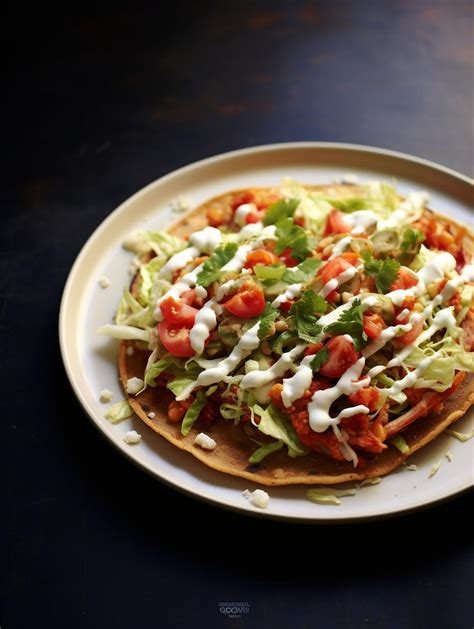 Cheesy Bean Tostadas With Crunchy Vegetables