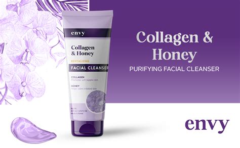 Amazon Envy Facial Cleanser With Collagen Honey Reduces Fine