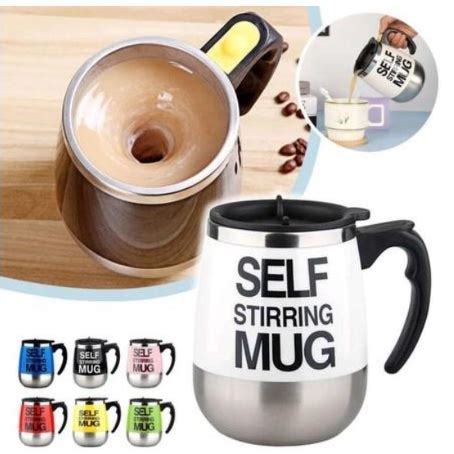 Caneca Mixer Inox Autom Tica Mistura El Trica Self Stirring Mug Agita