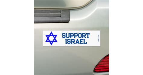 Support Israel Bumper Sticker Zazzle