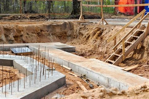 Cimientos De Hormig N Armado De Un Moderno Edificio Residencial