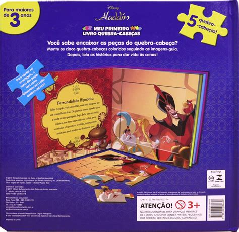 Aladdin Meu Primeiro Livro Quebra Cabecas Livraria