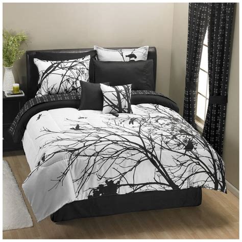 Bedding With Tree Design Trees Motive On Comforter Curtain For