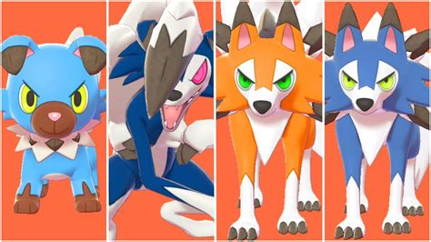 FULL ROCKRUFF EVOLUTION TEAM! Shiny Rockruff, Shiny Lycanrock Midnight ...