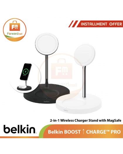 Belkin Boost↑charge™ Pro 2 In 1 Wireless Charger Stand With Magsafe Tw Forwardmall