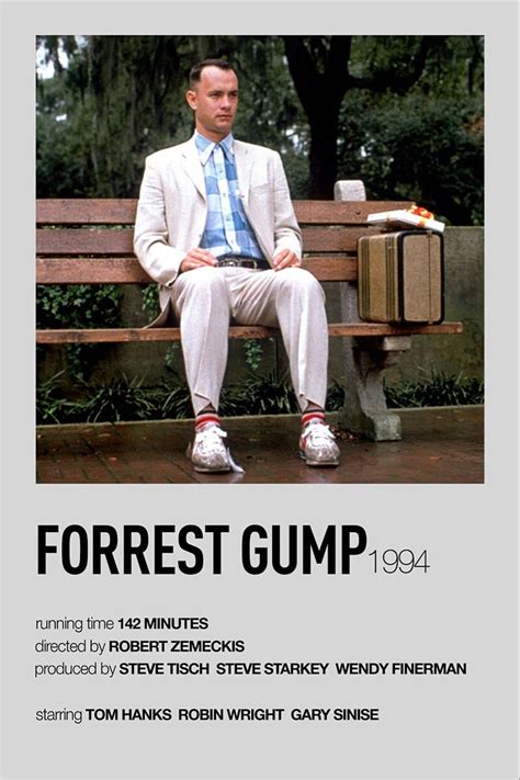 De Datos Sobre Forrest Gump Forrest Gump Tom Hanks Y Robin Wright