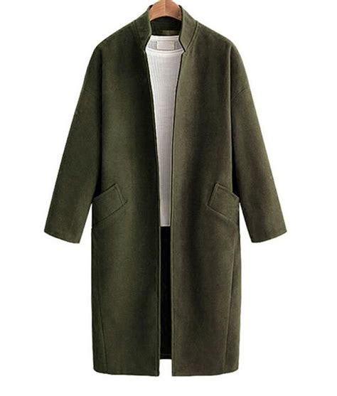 Autumn Winter Woman Overcoat Wool Blends Coat Womens Outerwear Coats