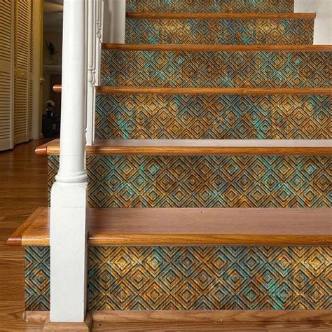 Industrial Copper Stair Riser Decal Peel And Stick Faux D Etsy