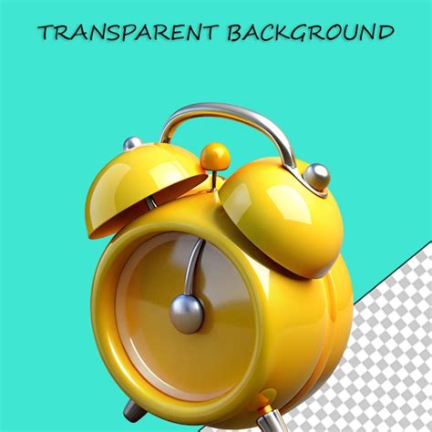 Premium PSD Alarm Clock Icon 3d Render Illustration On Transparent