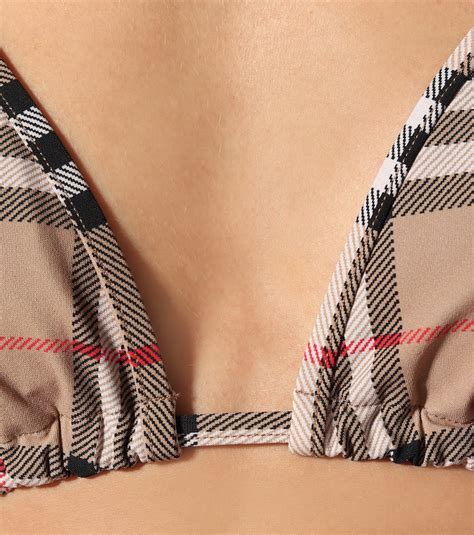 Burberry Cobb Vintage Check Triangle Bikini Smart Closet