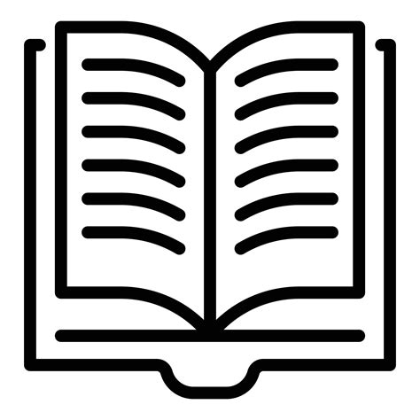 Icono De Libro Abierto Estilo De Contorno Vector En Vecteezy