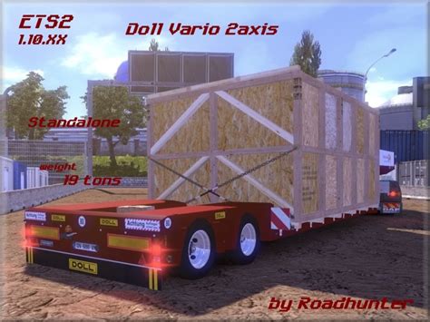 ETS2 Doll Vario 2axle transport box v 1 0 Standalone Trailer Mod für