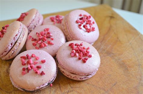 Raspberry Macarons With Chocolate Ganache Baking With Aimee