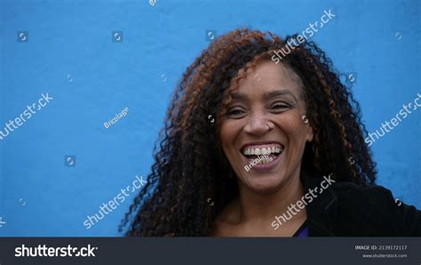 Happy Latin Mature Woman Portrait Face Stock Photo 2139172117
