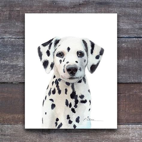 Dalmatian Puppy Digital Print Watercolor Luv Dalmatian Puppy