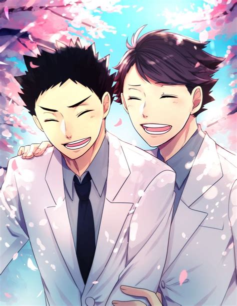 Oikawa Tooru X Hajime Iwaizumi Haikyuu Anime Haikyuu Fanart Iwaoi