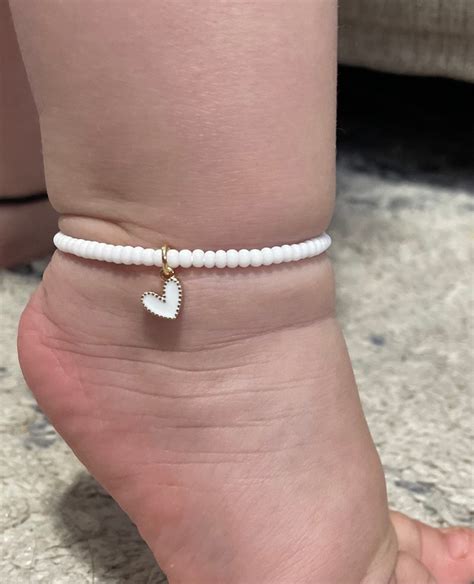 Kids Anklet White Bracelet Birthday T Baby Shower T Baby