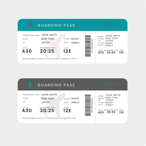 Plane Ticket Vector Template Edit Online And Download Example