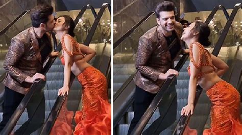 Video Of Tejasswi Prakash And Karan Kundra Kissing On The Escalator Is