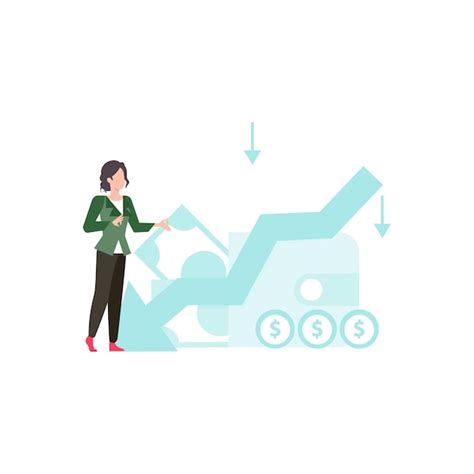 premium vector  girl    decline  finances