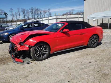 2019 Ford Mustang For Sale Sc Spartanburg Mon May 27 2024 Used And Repairable Salvage