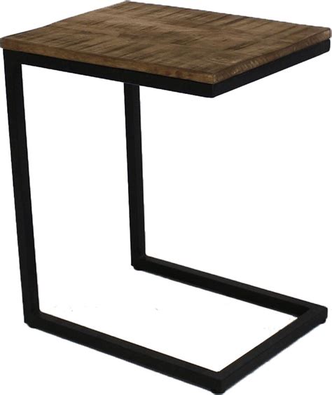 Happyment Luxe Bijzettafel Xl Laptoptafel Hout Keukentafel Bar