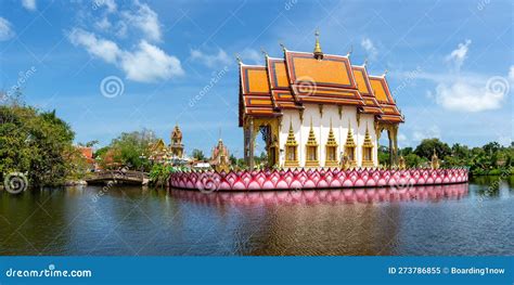 Wat Plai Laem Temple Panorama On Ko Samui Island In Thailand Stock