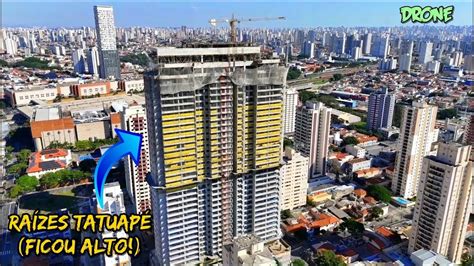 Vídeo Extra Drone mostra as obras do Raízes Tatuapé 130 metros de