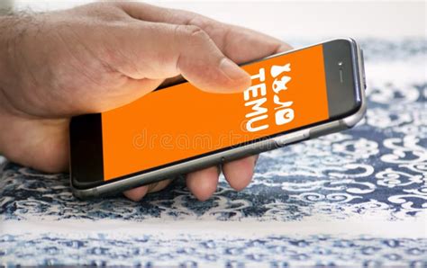 Temu Logo Displayed On Mobile Phone Editorial Stock Photo Image Of