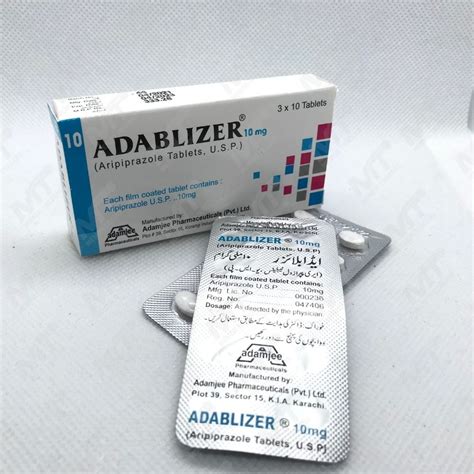 Adablizer 10mg (Aripiprazole Tablets) - Memon Traders