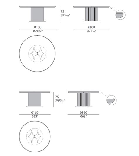 Noir Turri Round Table Milia Shop