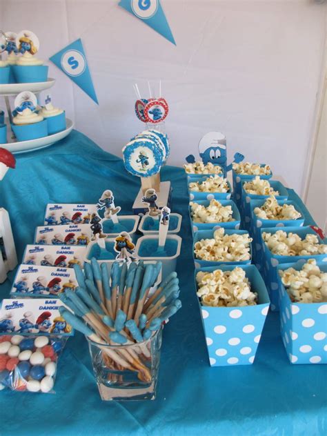 Smurfs Birthday Party Ideas Photo 51 Of 61 Catch My Party